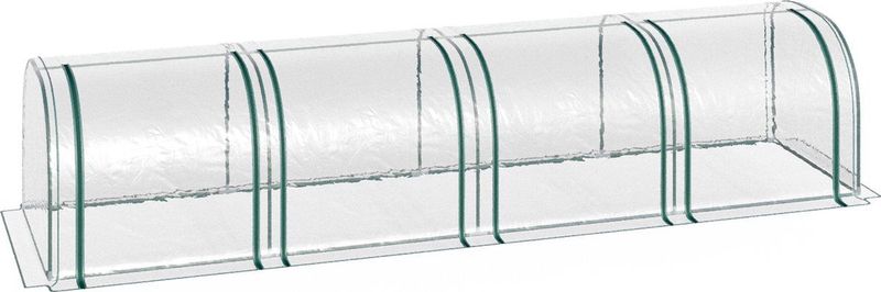 Tuinkas - Tunnelkas - Transparant - Stalen Frame - PVC Folie