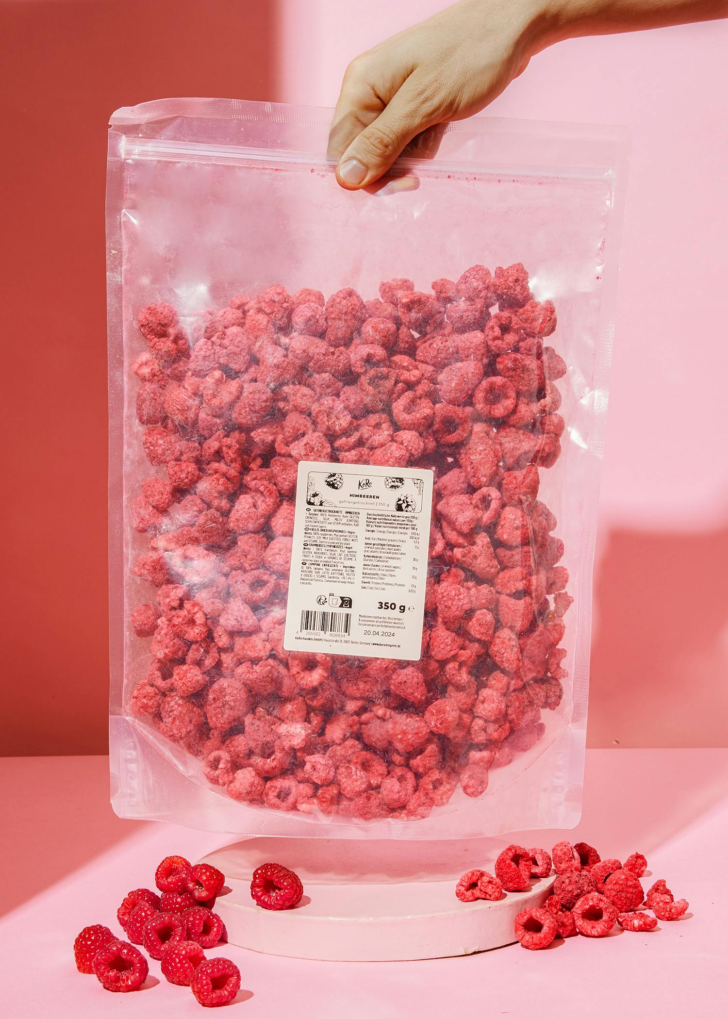 Gefriergetrocknete Himbeeren 350 g