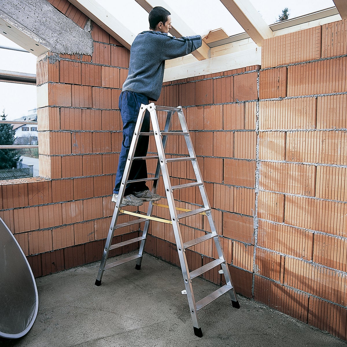 Zarges geplooide dubbele trapladder Nova B 2x3 treden