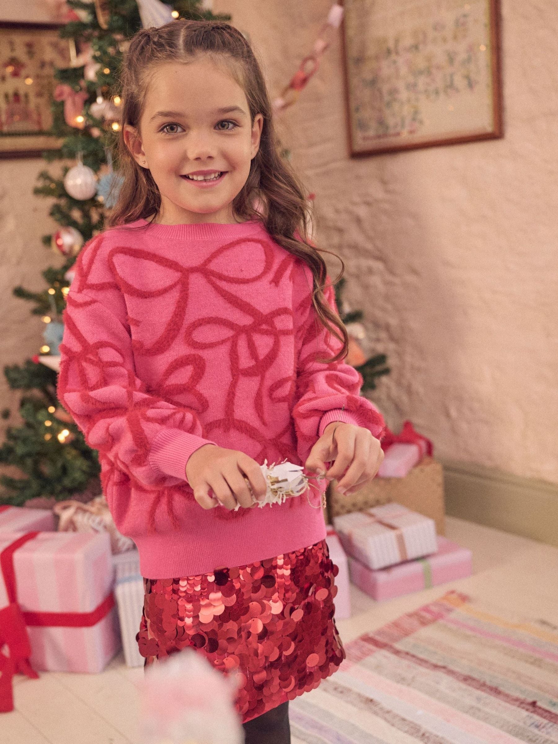 Roze - Angel & Rocket Livia Bow Eyelash Jumper