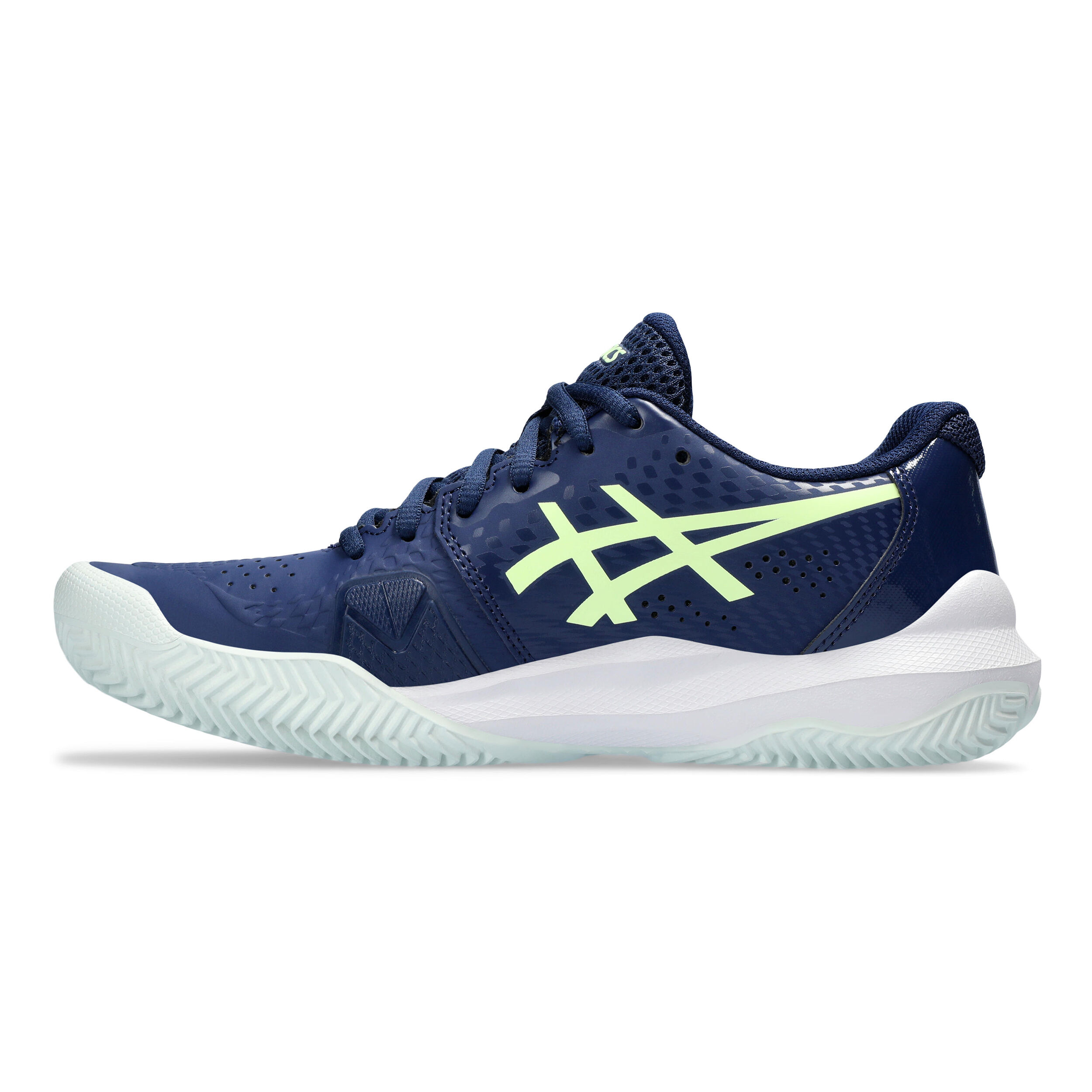 ASICS Gel-Challenger 14 Chaussure Terre Battue Femmes - Bleu Foncé , Jaunes Fluo