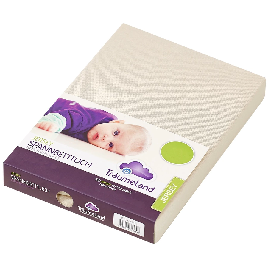 Träumeland Bezug für Laufgittermatratzen Jersey beige 75 x 100 cm