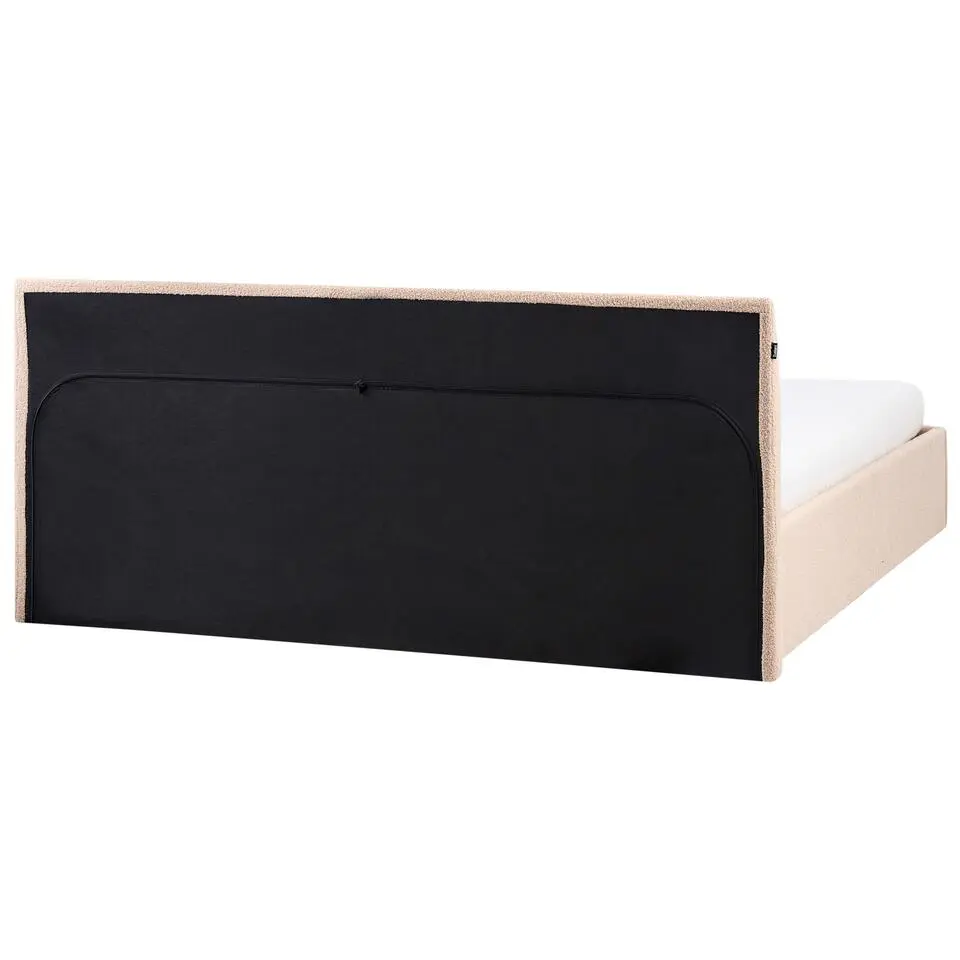 ORBEY - Bed met opbergruimte - Beige - 180 x 200 cm - Bouclé