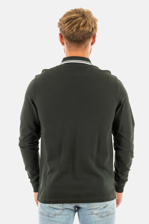 Polos manches longues fred perry m3636 t50 nightgreen/snwht