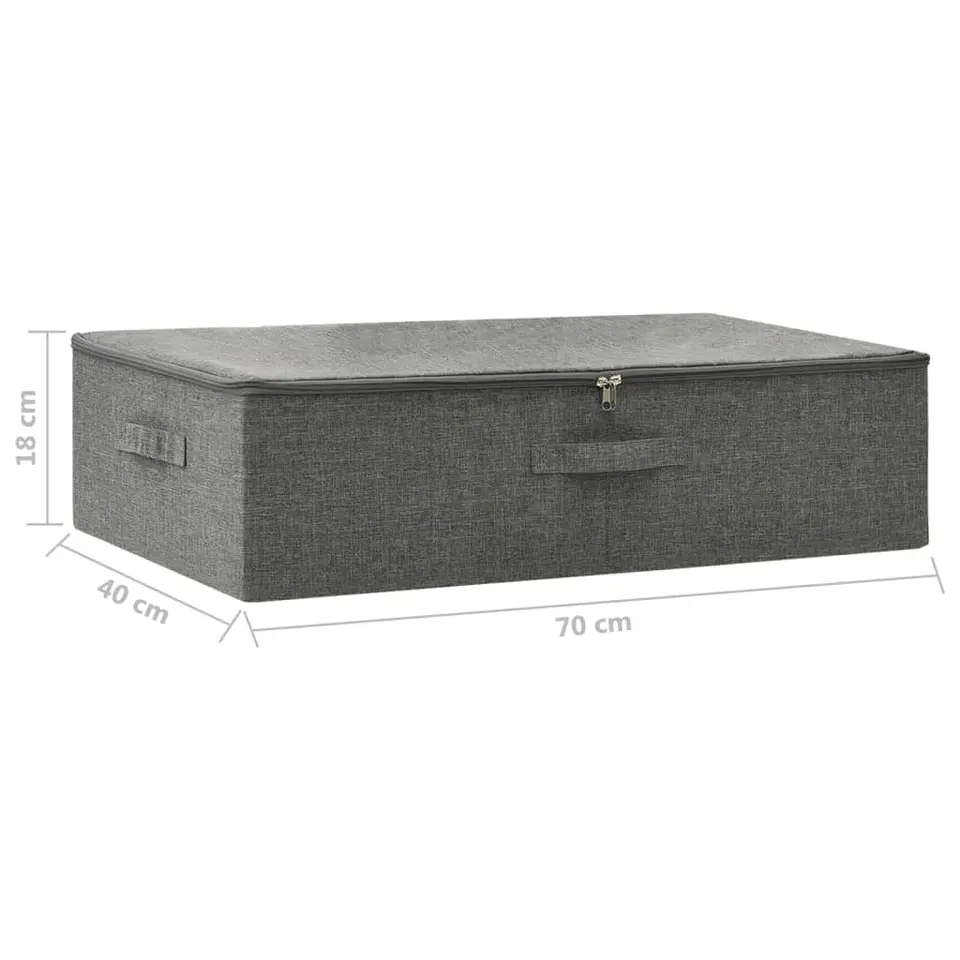 vidaXL - Opbergbox Opbergboxen - Antraciet - Stof
