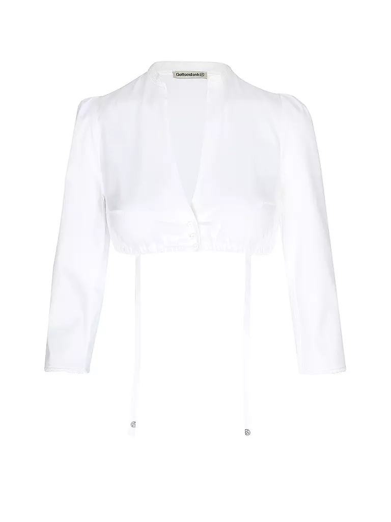GOTTSEIDANK Dirndlbluse POMPATUR  weiss