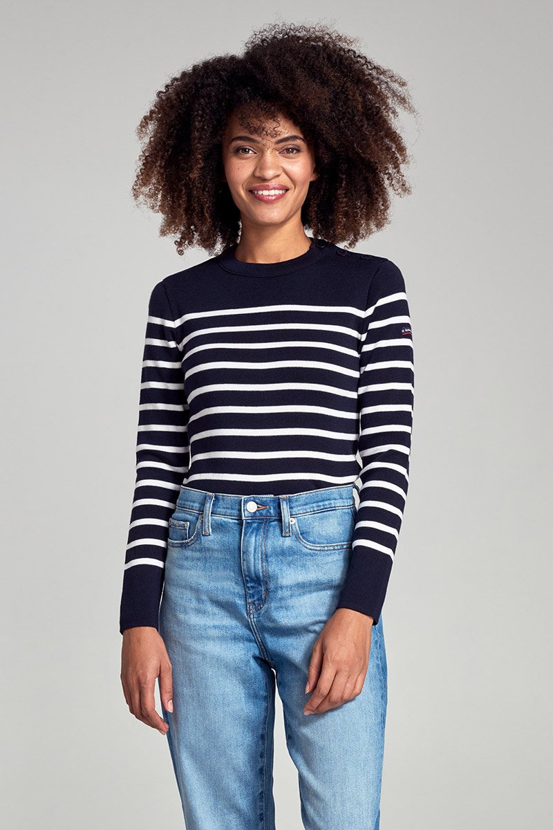 Pull marin rayé 