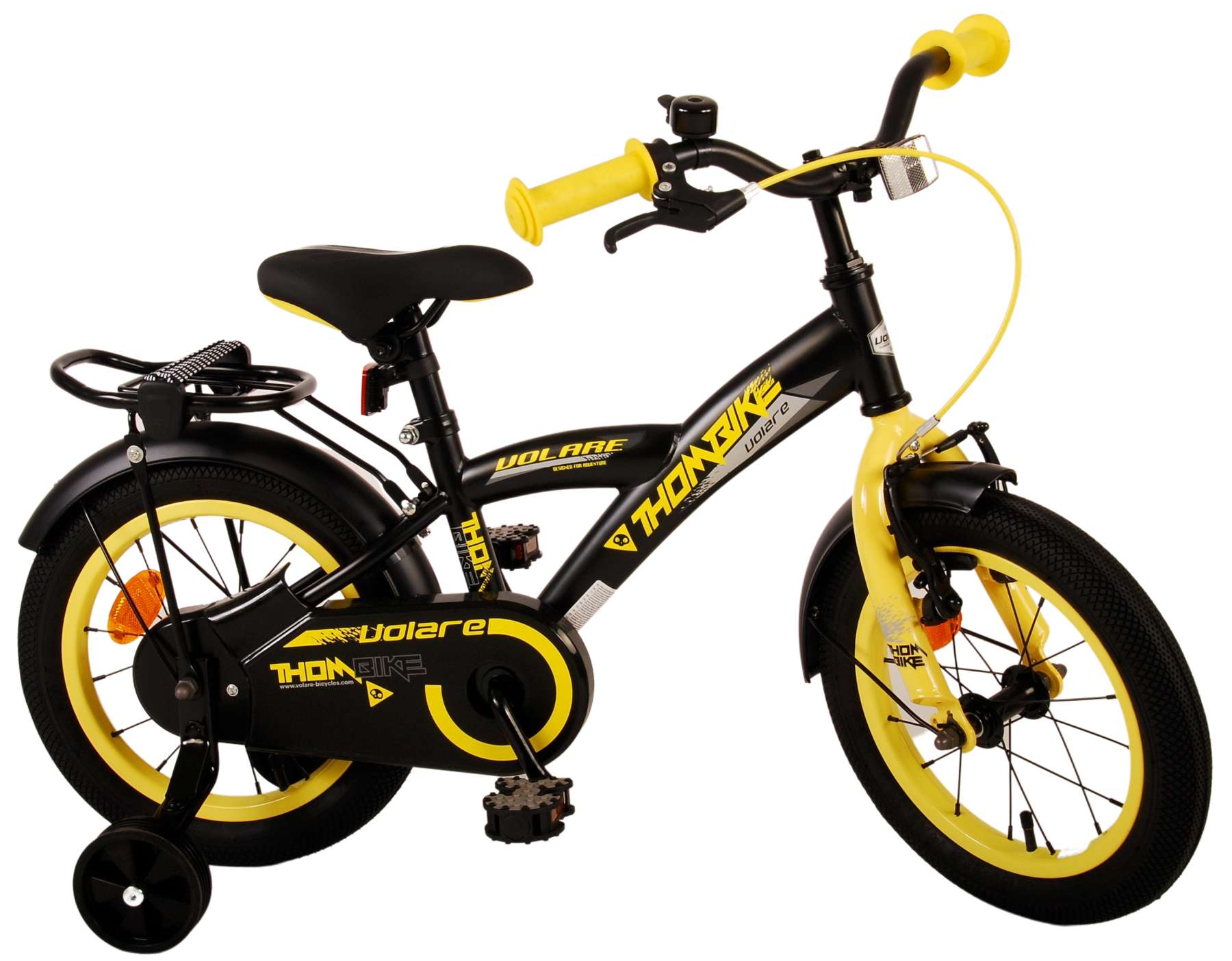 TPFSports Thombike Kinderfahrrad - Jungen - 14 Zoll - Rücktritt + Handbremse - Schwarz/Blau