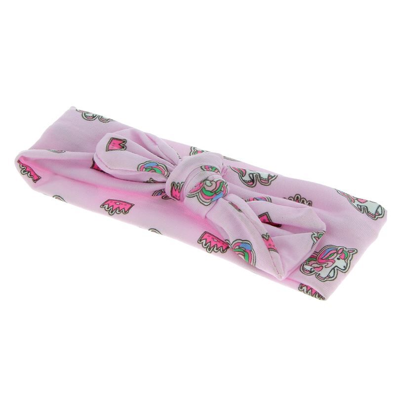 Bandeau pour enfant Licornes rose