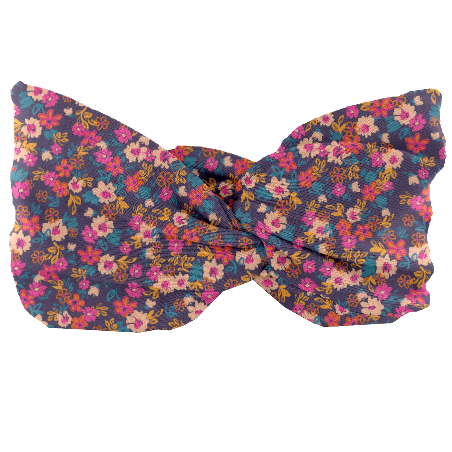 Bandeau Jersey Croisé Enfant Hippie Fleurie