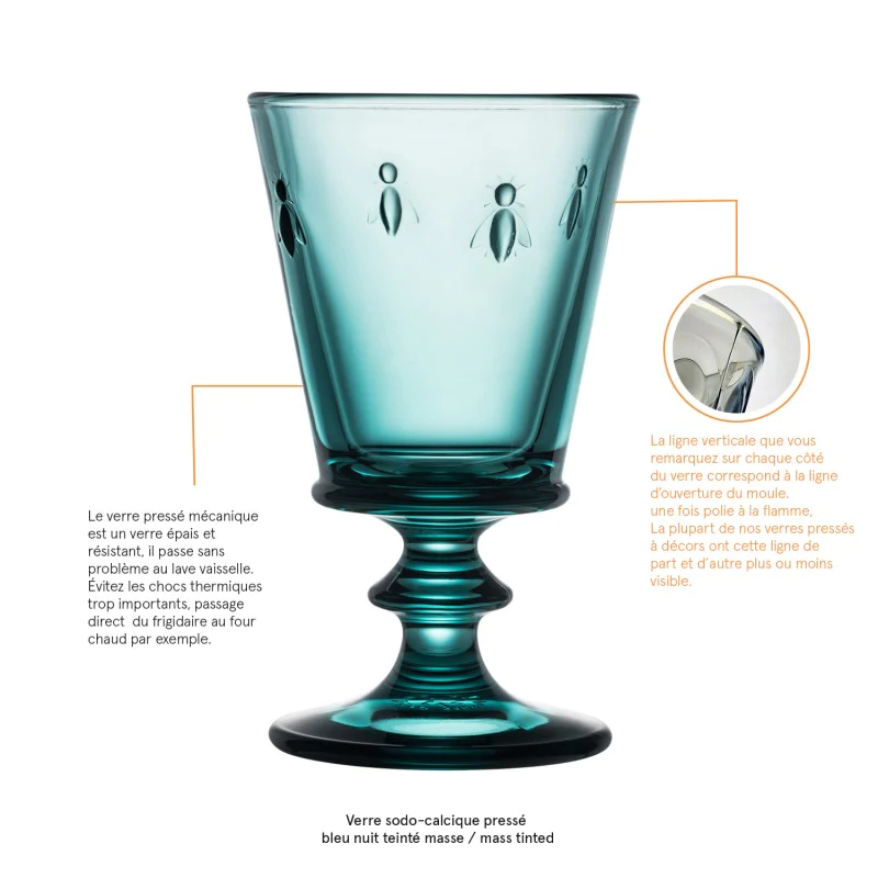 Set de 6 verres à vin, ABEILLE La Rochère