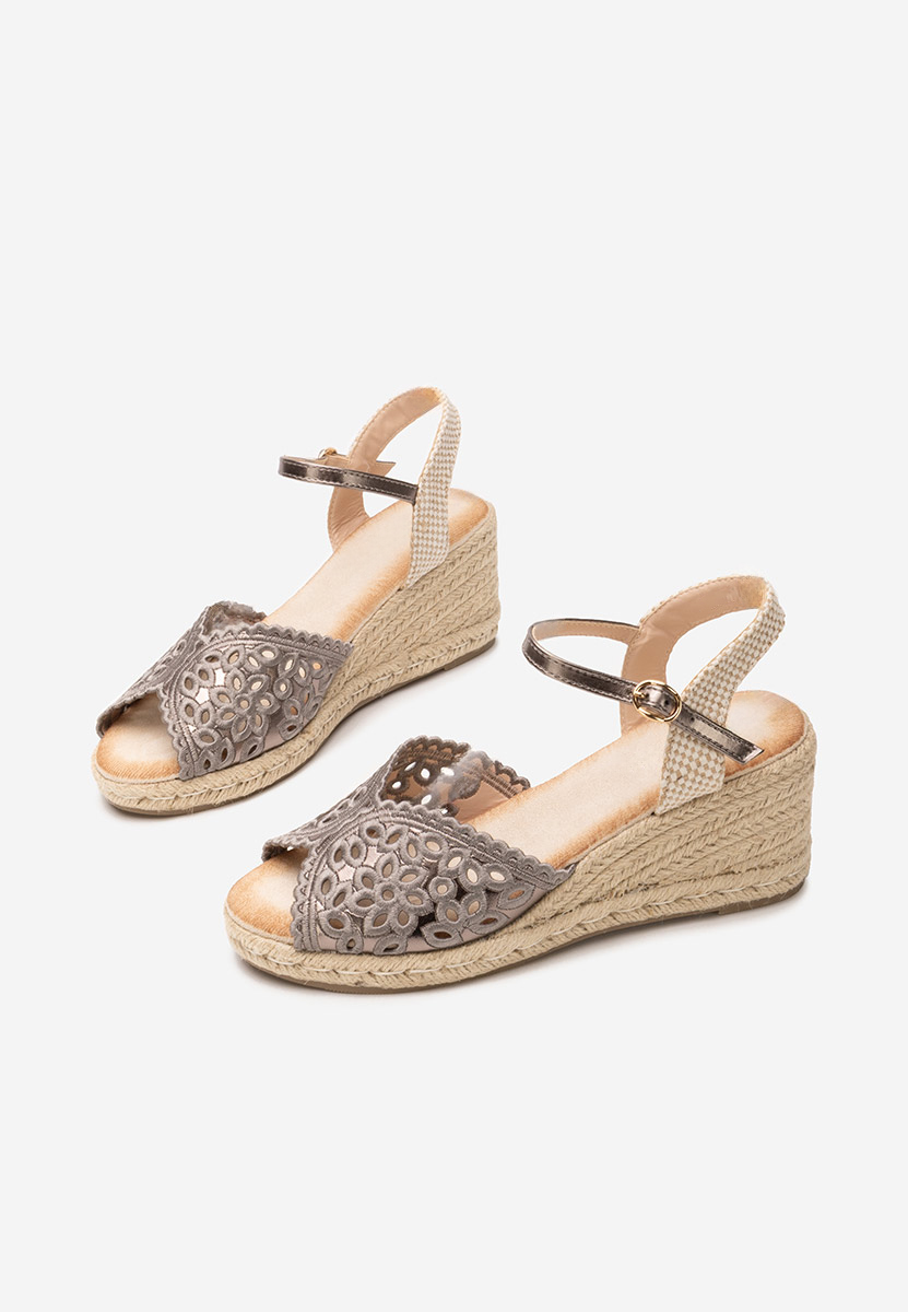 Sandales type espadrilles grise Finana