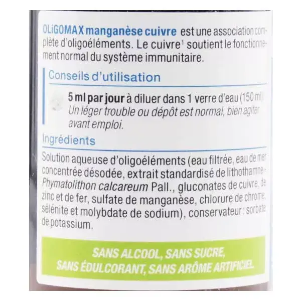 Nutergia Oligomax Manganês Cobre 150ml
