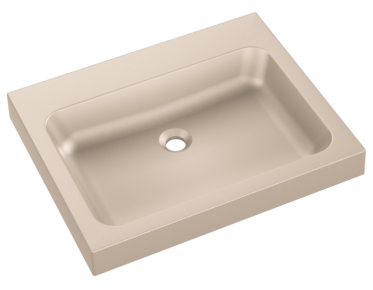 Kerra Milet wastafel 61x49x11cm caffe latte
