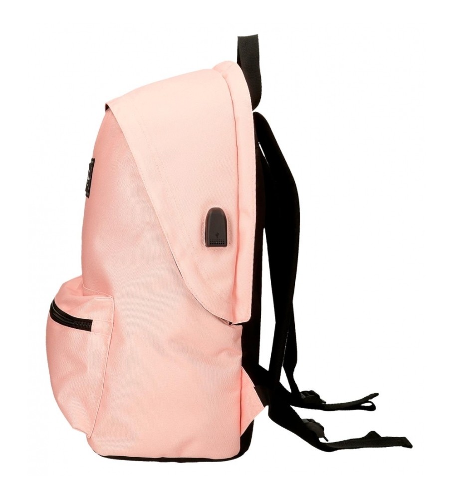 Mochila para computador Pepe Jeans Aris Colorful com dois compartimentos, rosa.