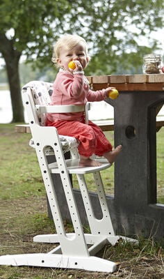 BabyDan Danstolen Matstol inkl Bøyle & Rem, Hvit