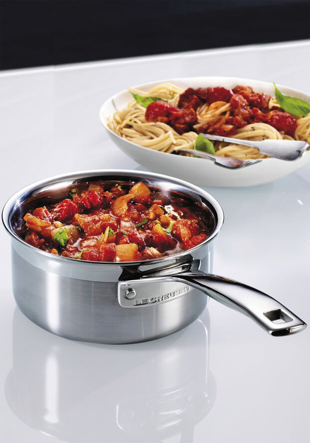 Le Creuset 3-PLY Kasserolle med låg 1,9L Blank stål