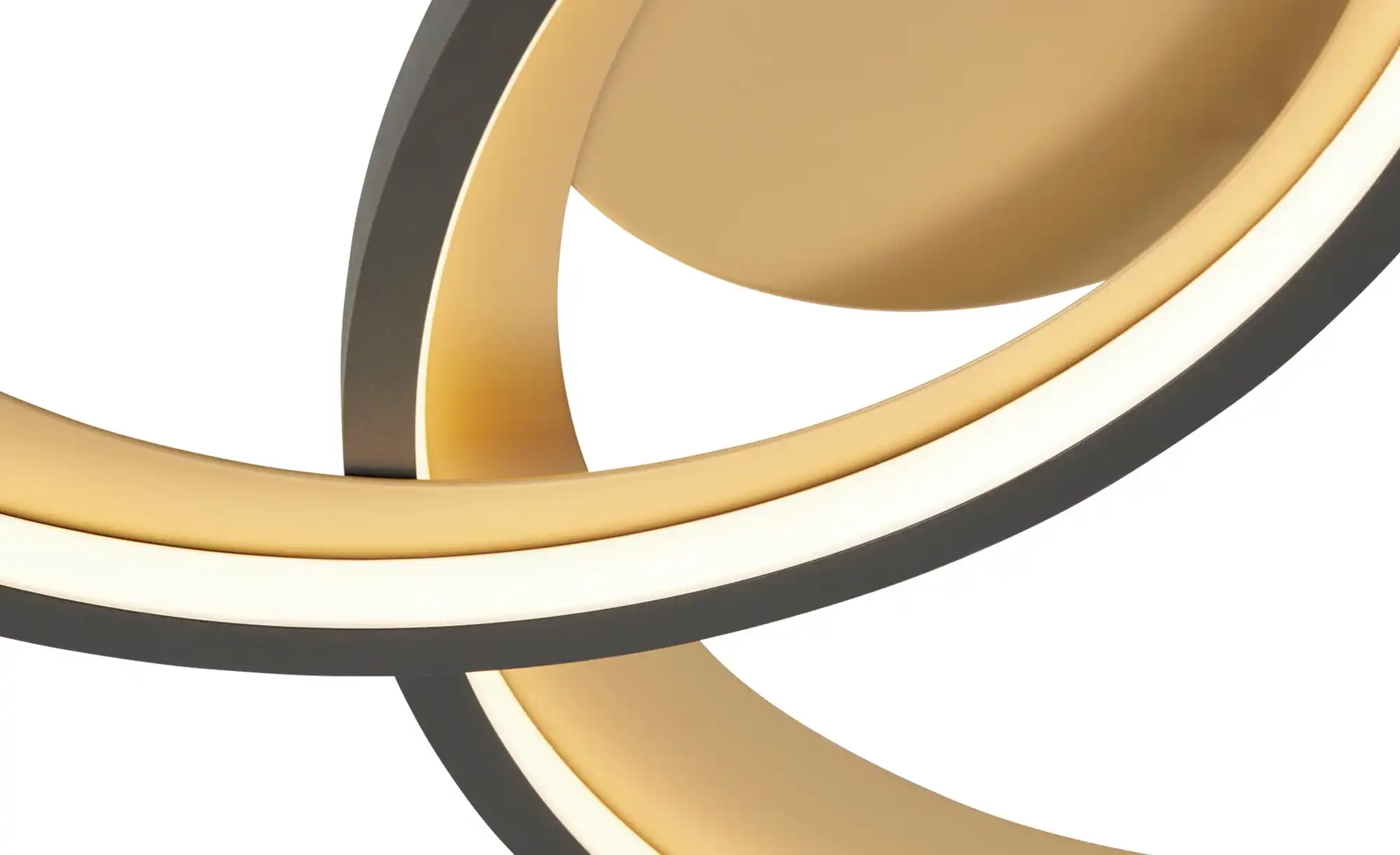 Trio LED-Deckenleuchte, schwarz/ gold ´groß´