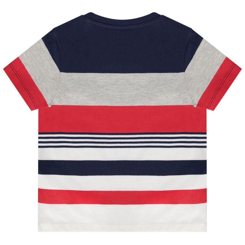 T-shirt manches courtes en jersey avec rayures pour bébé garçon - Rouge