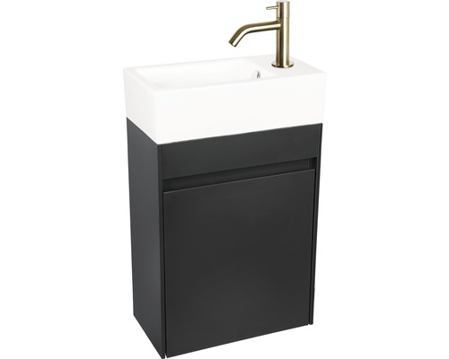 Wastafelmeubel Verschil HURA L BxHxD 39,5 x 52 cm x 21,5 cm Frontkleur antraciet
