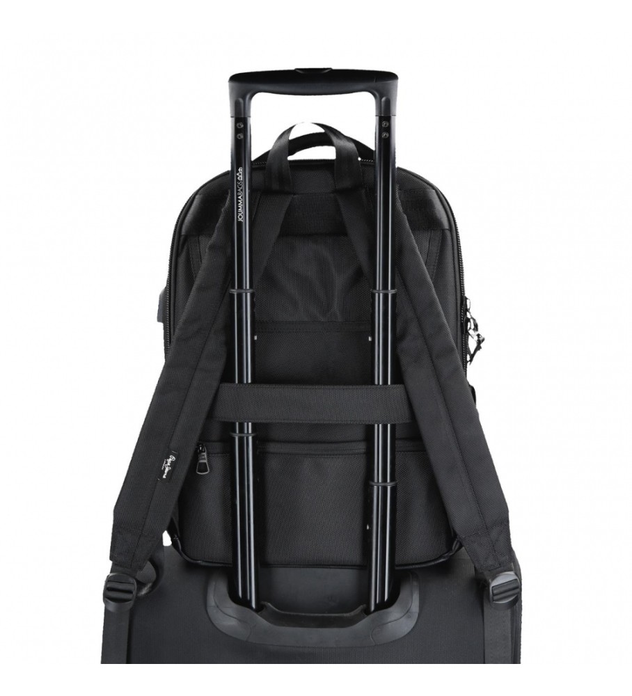 Mochila para computador Pepe Jeans Egham com dois compartimentos, preta.