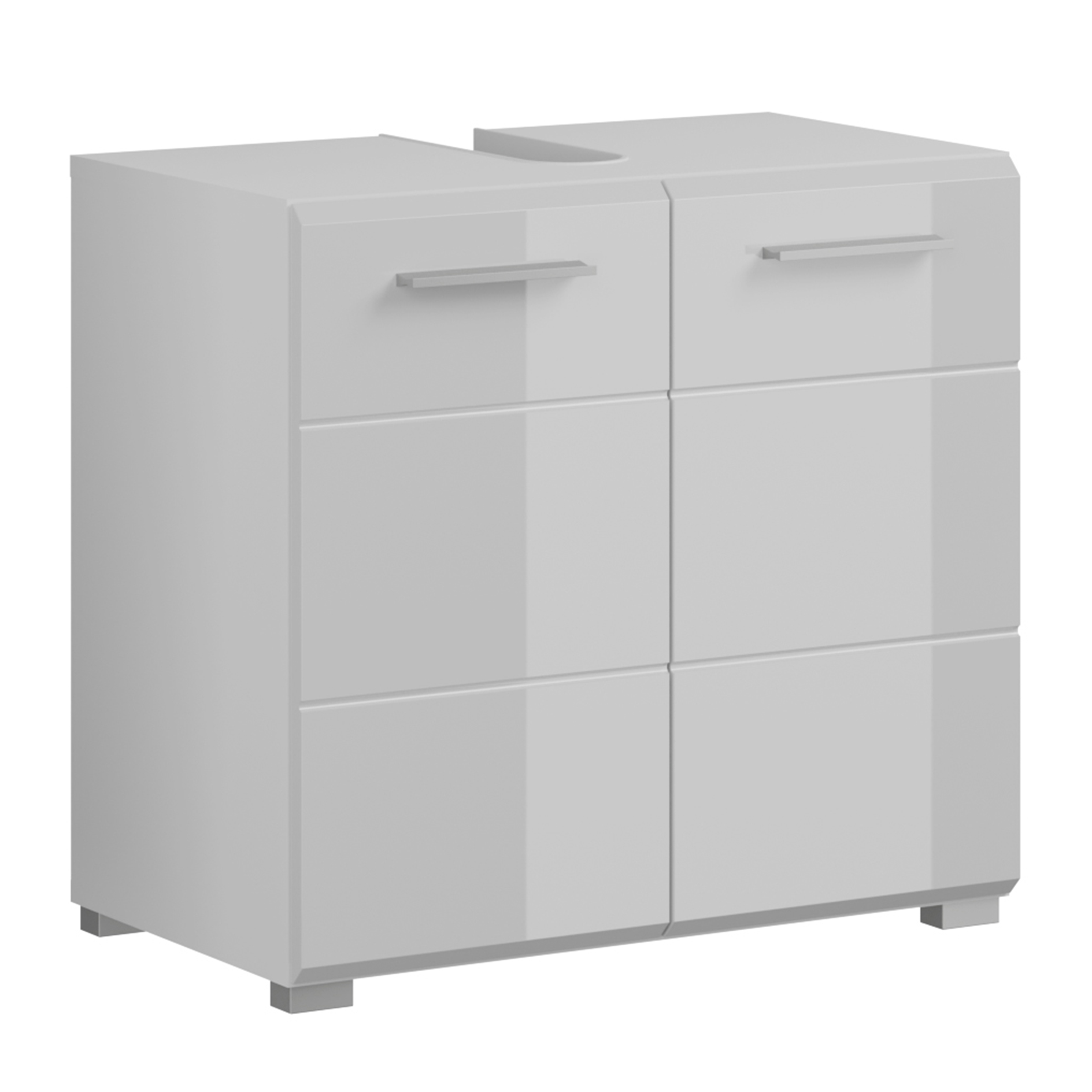 Waschbeckenunterschrank LINA - weiß Hochglanz-weiß - 60 cm