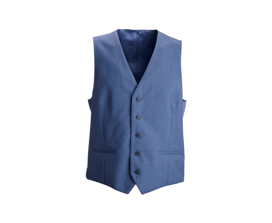 Gilet de costume homme Bleu clair chiné - LAZARE