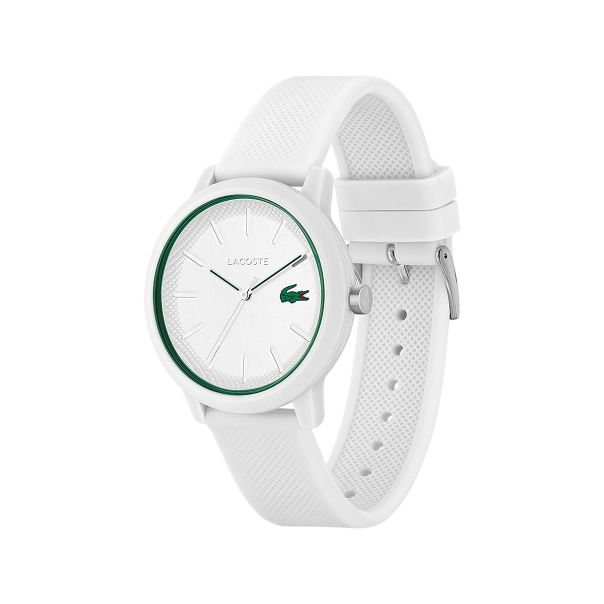 Montre Lacoste.12.12. homme résine bracelet silicone blanc