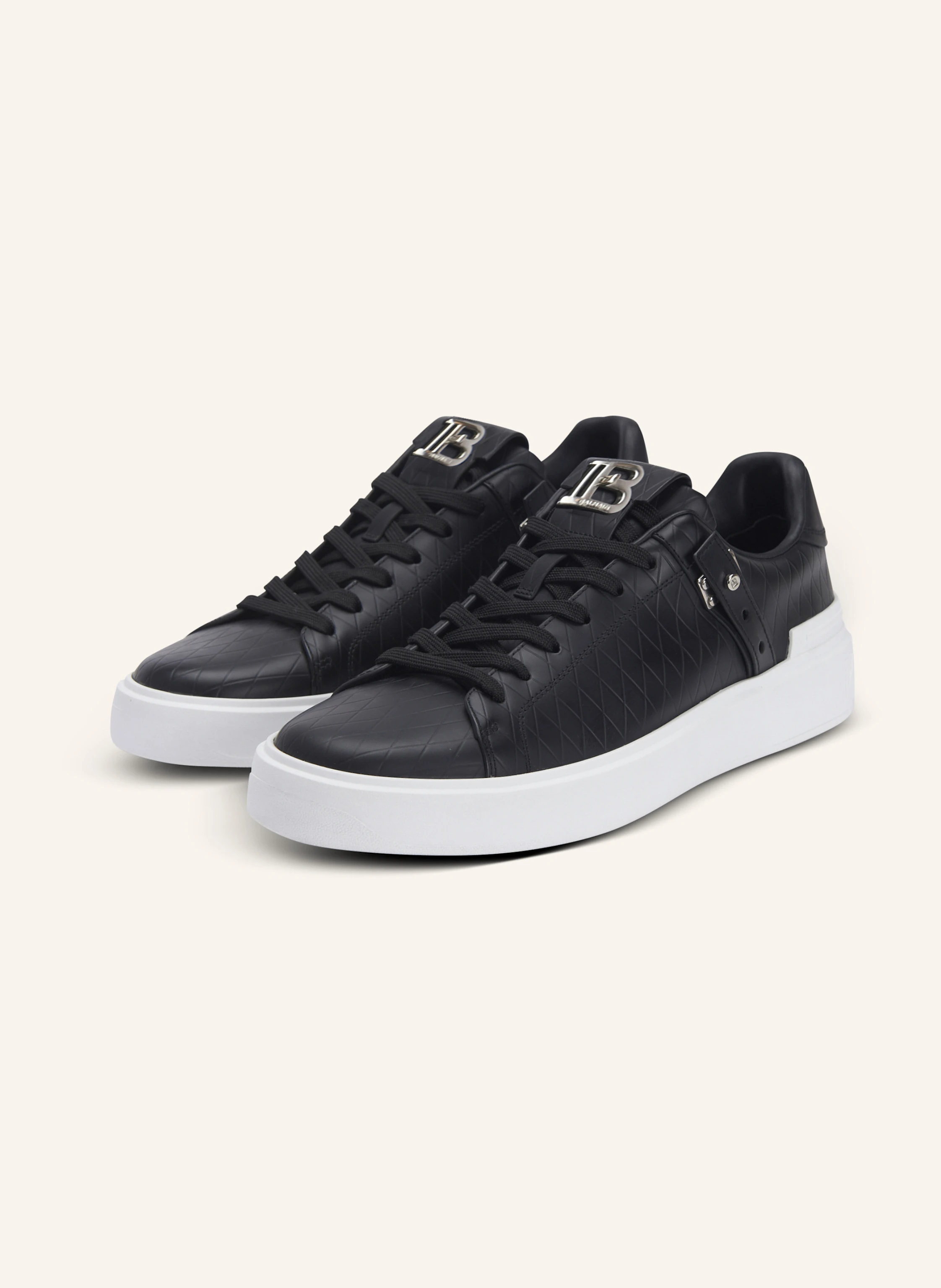 BALMAIN Sneakers B-Court B-Buzz aus geprägtem Kalbsleder