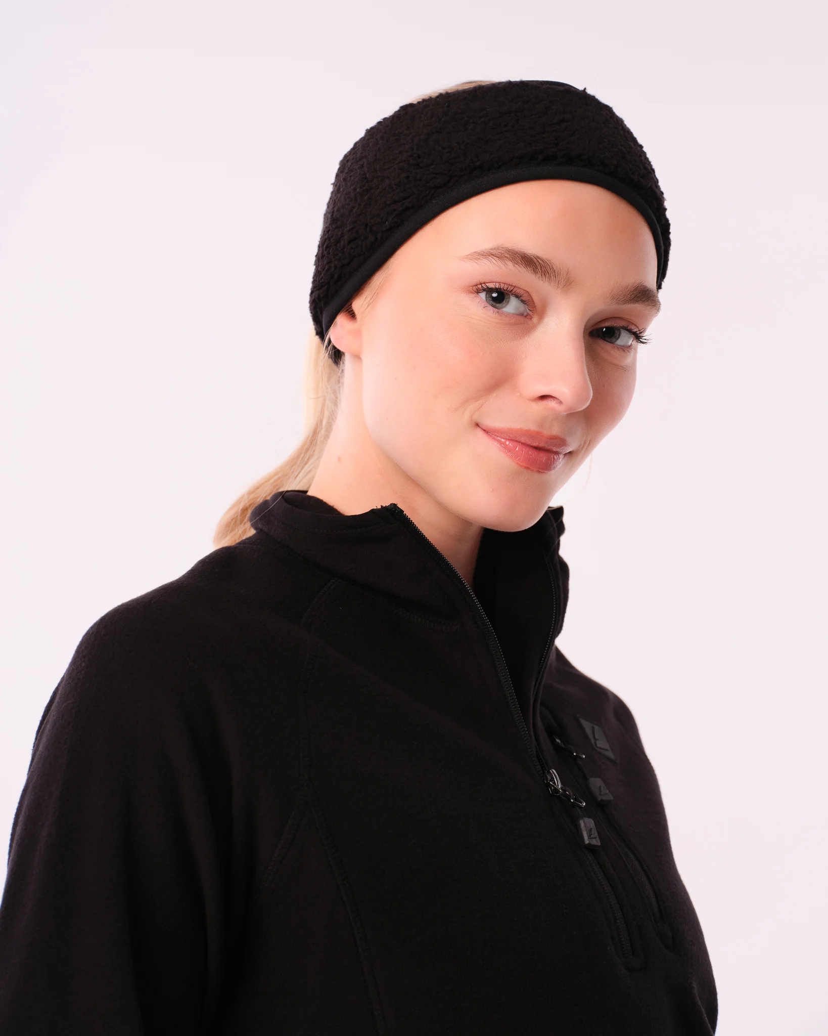 LEVITY Versatile Pile Headband Black - One Size