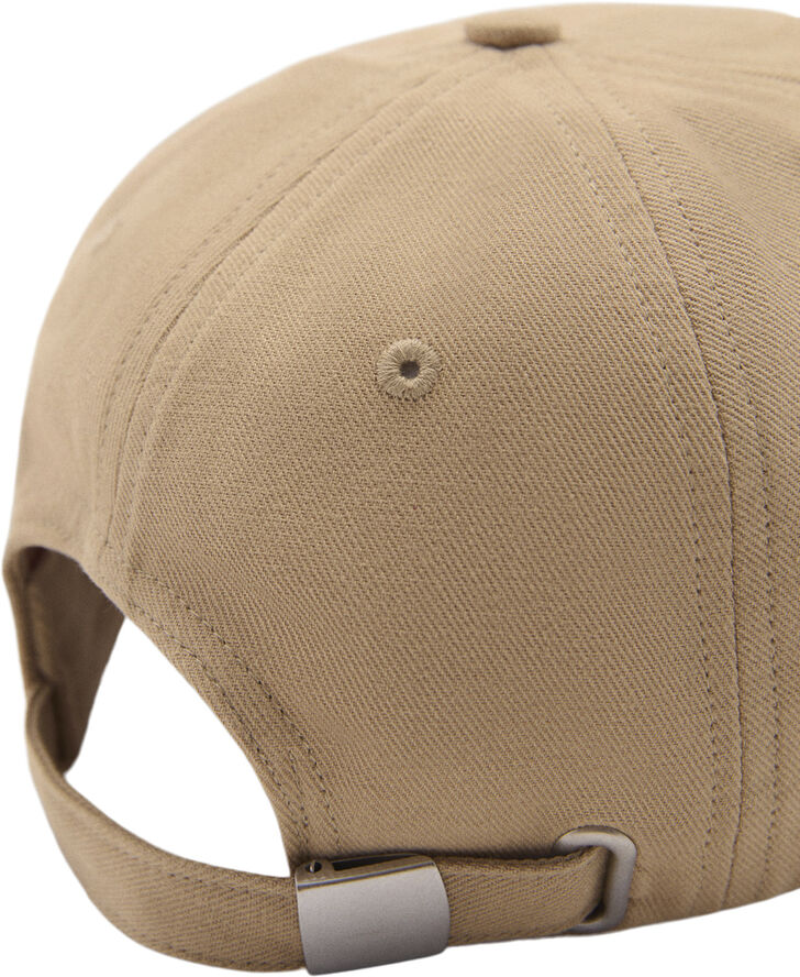 MANGO Embroidered message cap Light beige