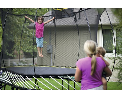 Springfree O92 Grote ovale trampoline met veiligheidsnet, 240x400 cm, zwart