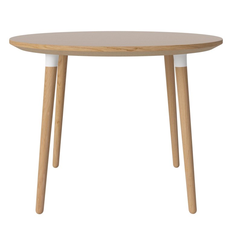Bolia Seed eettafel Ø100 eiken wit