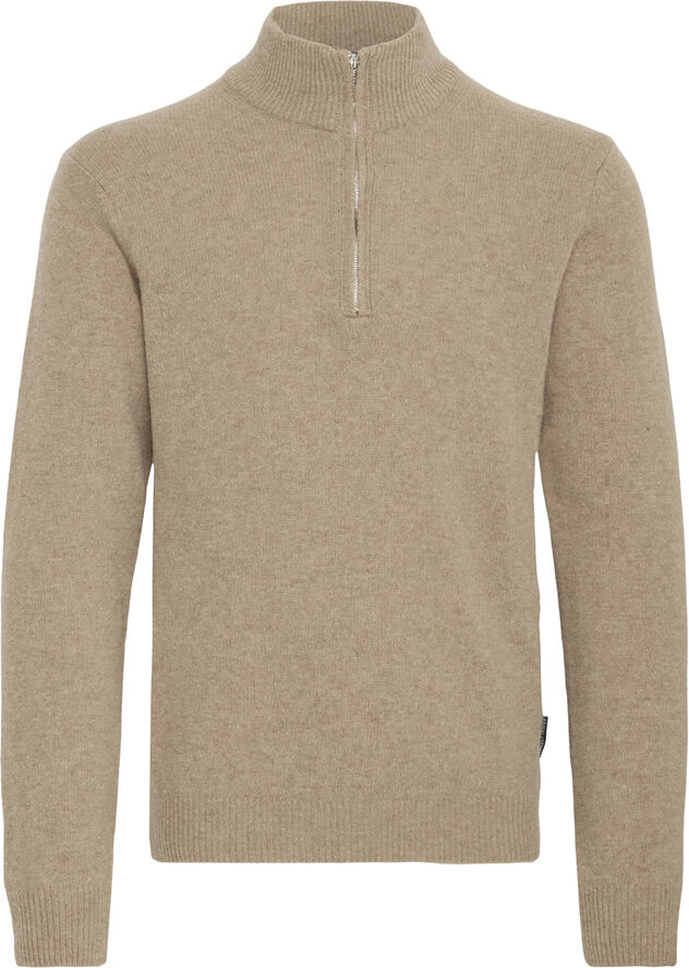 Casual Friday CFKARL halfzip lambswool knit Silver mink