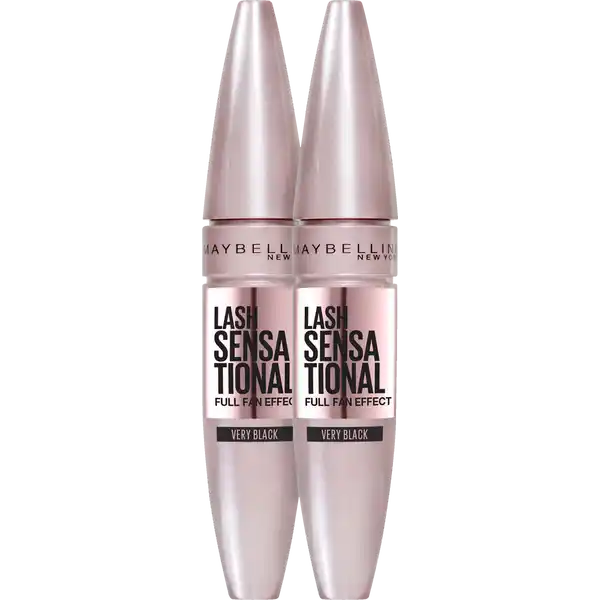 Lash Sensational Voller-Wimpern-Fächer Mascara Very Black Doppelpack