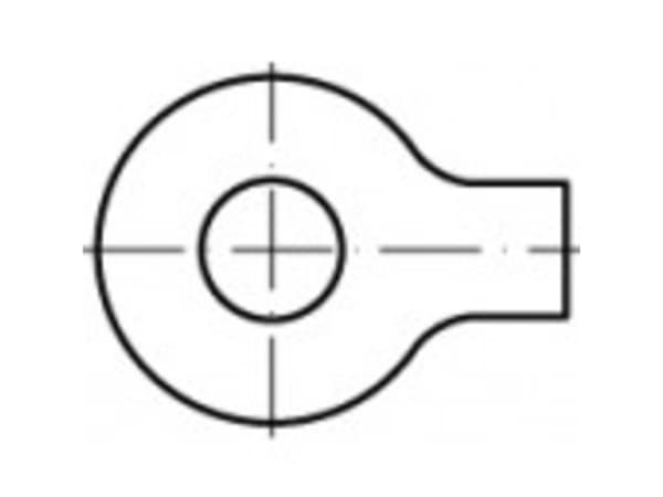Underlægsskiver med kammer 43 mm Stål 25 stk TOOLCRAFT 104579