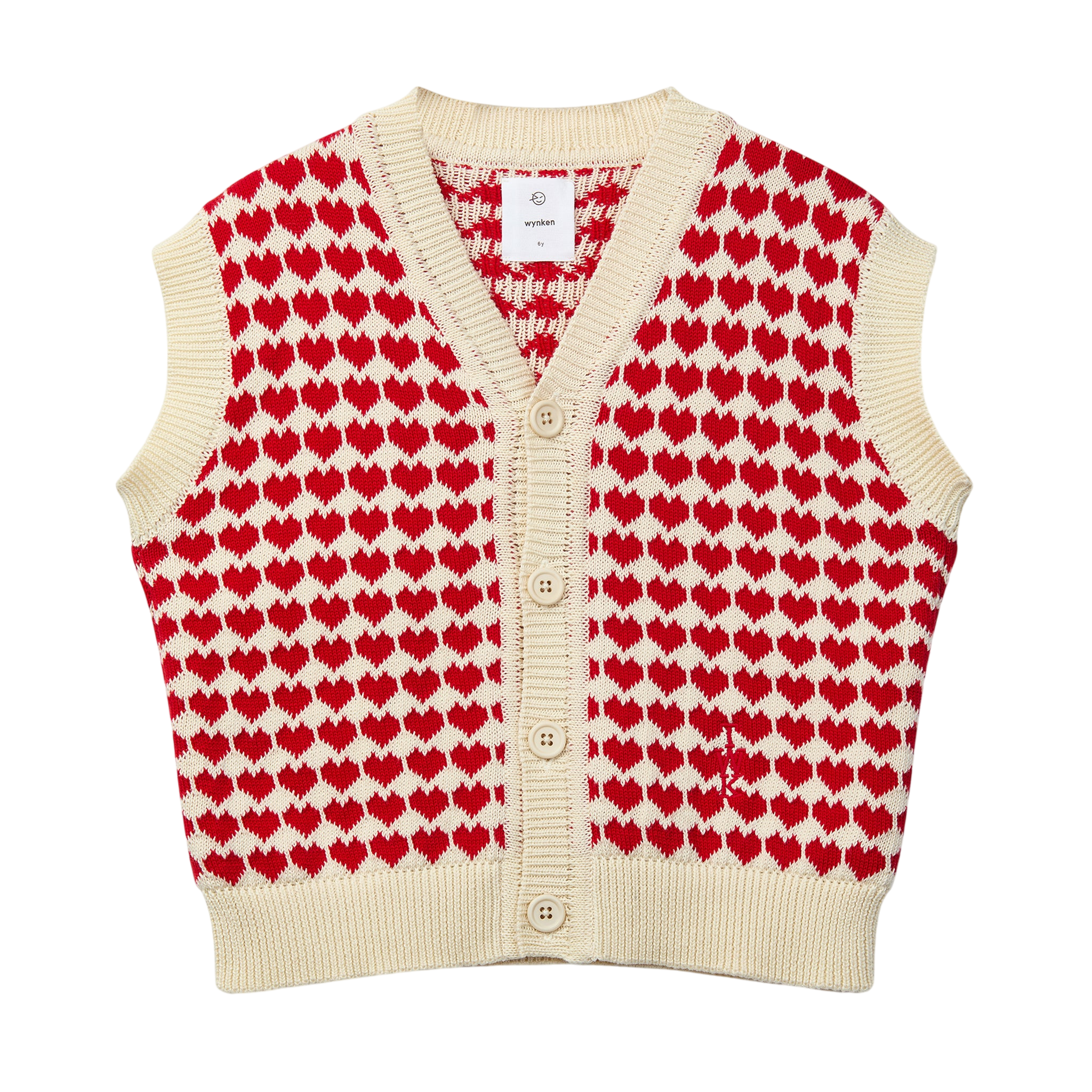 Strickweste The Lovers Red Mini Heart