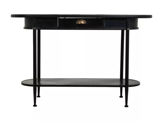 Console en métal noir 120x41x75h