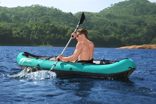 Bestway 65118 - Oppustelig kajak - 1 person(er) - 100 kg bæreevne, ISO 6185, Sort / Turkis, Nylon, Polyvinylchlorid (PVC)