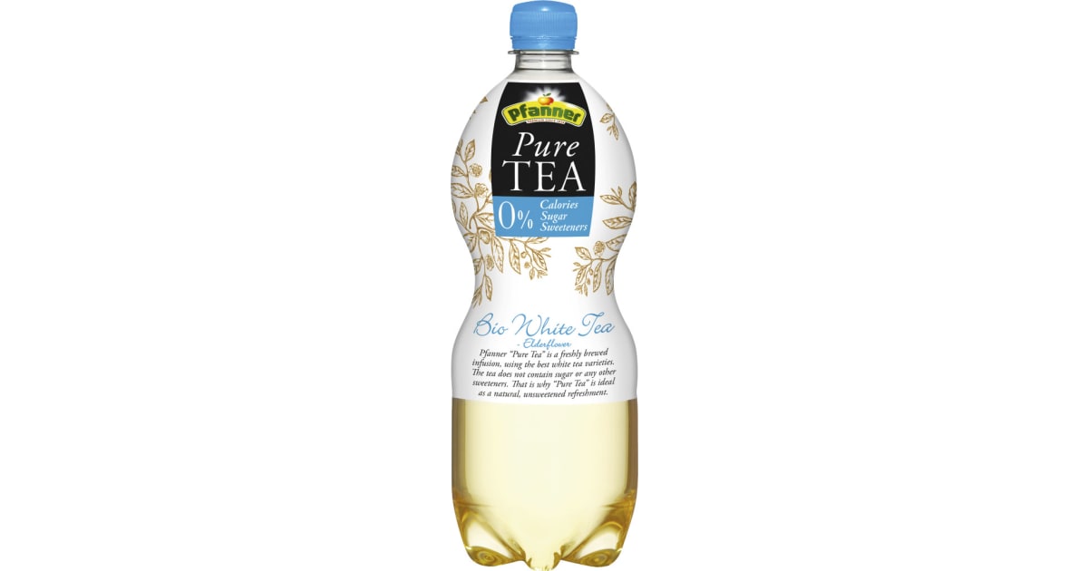 Pfanner Bio Pure Tea Weißer Tee Holunder 1,0 Liter (Einweg)