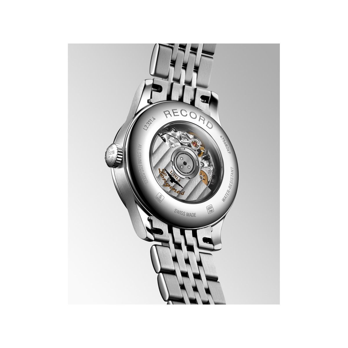 Montre longines record tradition horlogère automatique acier