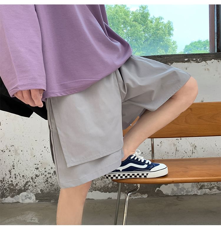 POSI - Mock tweedelige shorts met trekkoord in de taille