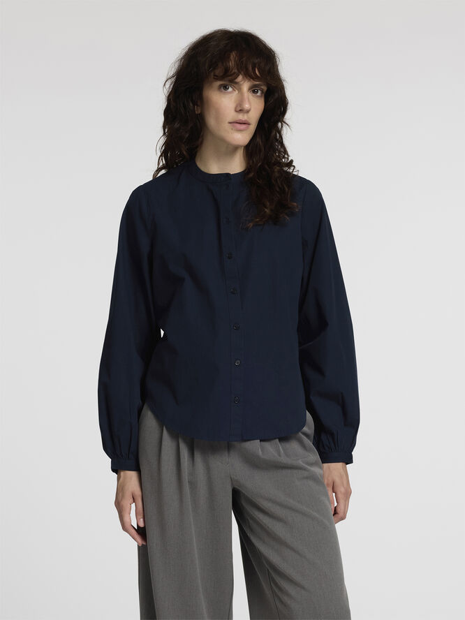 Selected Femme SLFBLAIR LS SHIRT EX Mørkeblå