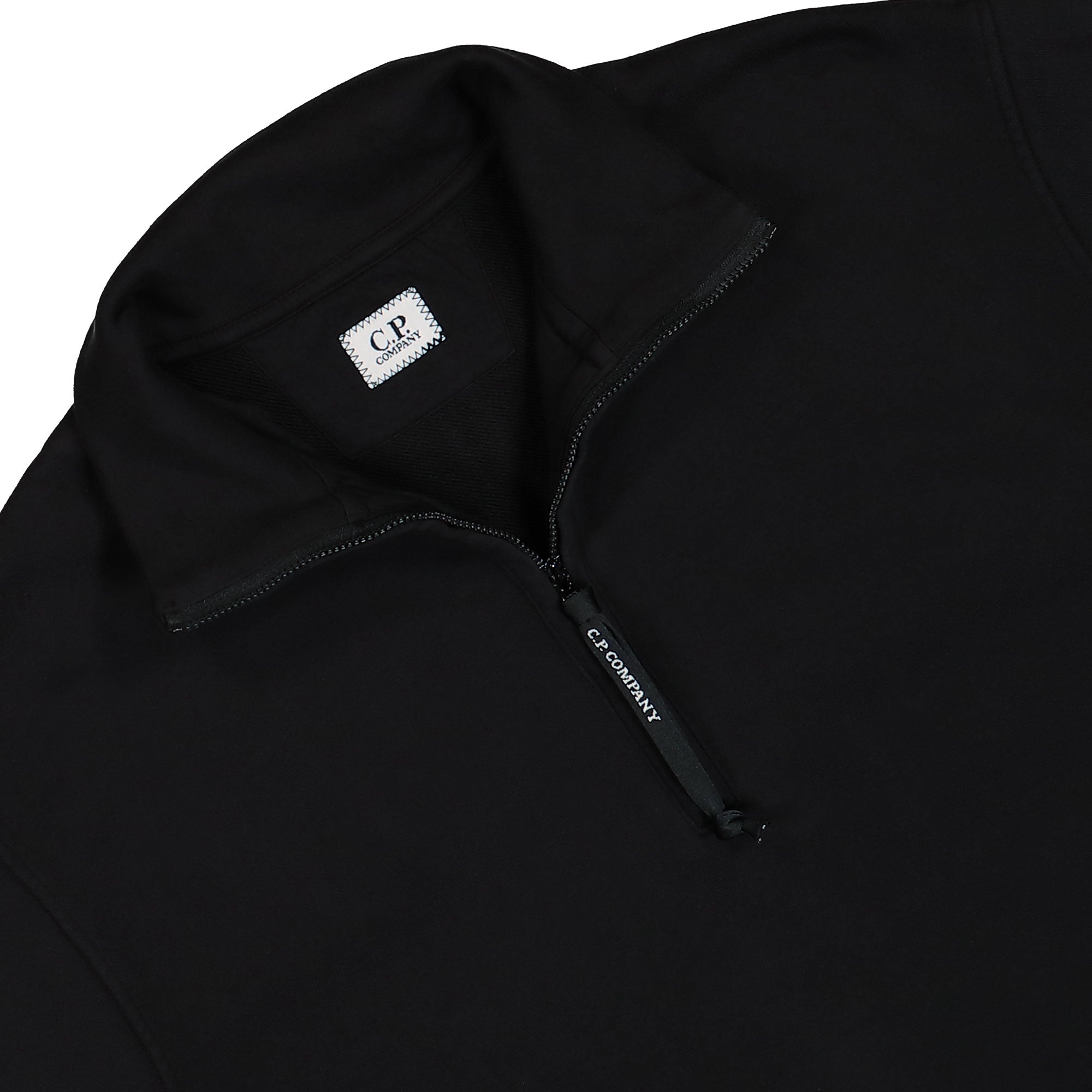 C.P. Company<br>Cotton Diagonal Fleece Half Zip Sweatshirt