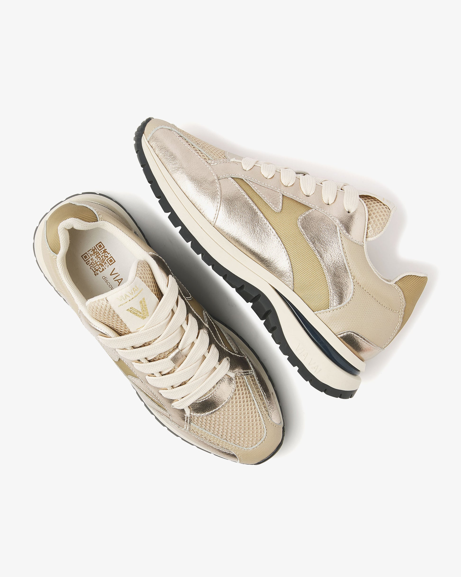 VIA VAI gouden dames sneakers Usher Riggs