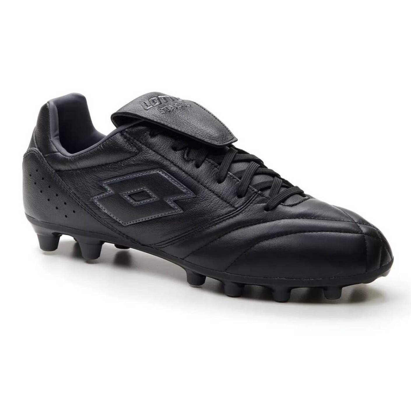 Lotto Stadio 200 Gras Voetbalschoenen (FG) Zwart