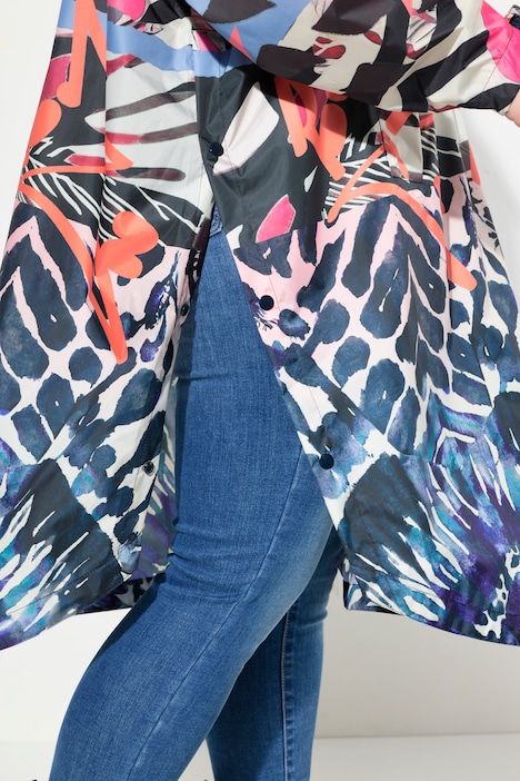 Funktions-Regencape, Unisex, Print, Kapuze