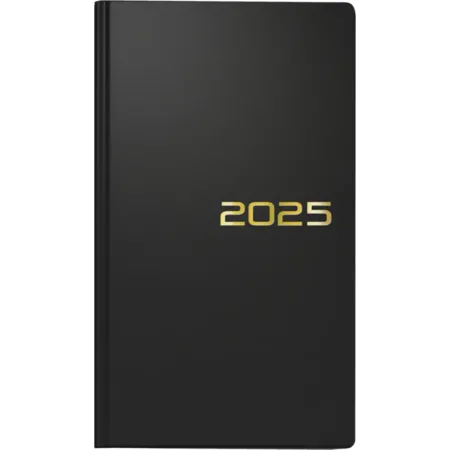 BRUNNEN Taschenkalender Mod. 756 '25 | A6, Kunststoff, schwarz