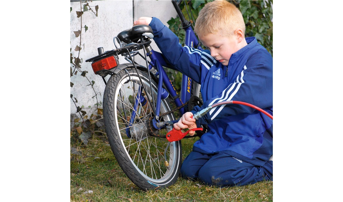 Uni. pumpepistol 8mm bøjet rør til cykel JWL