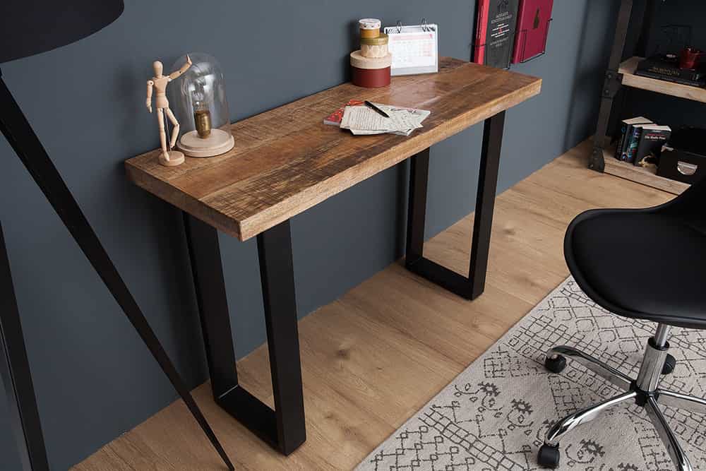 Design Konsolentisch IRON CRAFT 115cm Mangoholz Eisen Schreibtisch